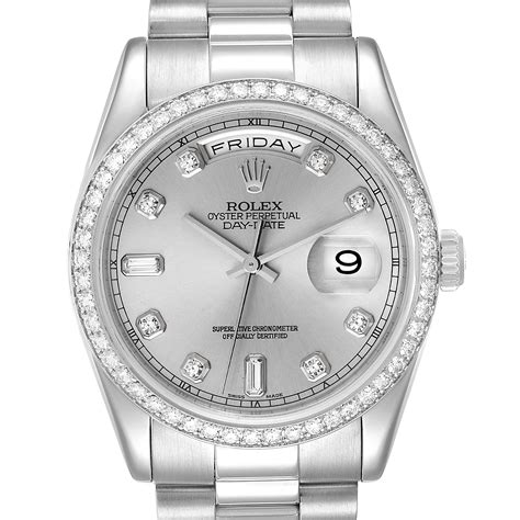 rolex platinum with diamonds|rolex with diamonds men's.